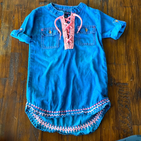 Limited Too Other - Limited Too jean dress with pink tie detail 2T